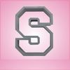 Varsity Letter S Cookie Cutter 3 Inch (Plastic)
