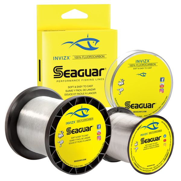 Seaguar Invizx 100% Fluorocarbon 1000 Yard Fishing Line (20-Pound), Clear, Model:20VZ1000