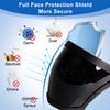 BHONGLY High Definition Plastic Face Shield Mask - Reusable Work Full Face Shield Dust Mask (Dark Grey)