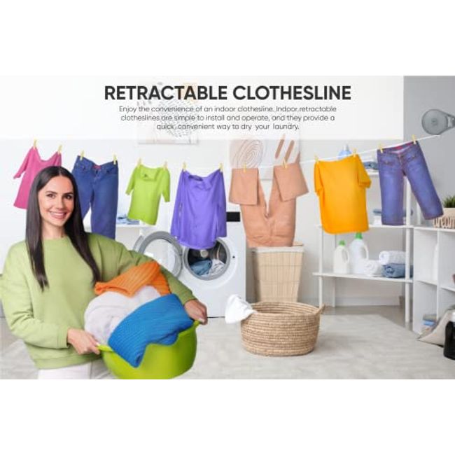 Indoor retractable online clothesline