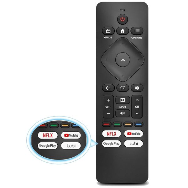 Replacement Philips TV Remote, Universal Smart Remote for Philips Android/Google TV