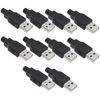 eMagTech 10er Set USB Typ A 4 Pin Stecker Adapter DIY USB Stecker Zubehör