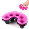 2 Pcs Nail Soaking Hand Bowl Manicure Soak Off Finger Bowl Separate Manicure Bowl Manicure Bowl Hand Soak Nail Soak Off Bowl Nail Art Tips Bowl for Polishing Remover Treatment (Rose Red and Black)