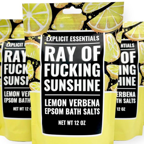 Explicit Essentials Lemon Verbena Epsom Bath Salts, 12 oz