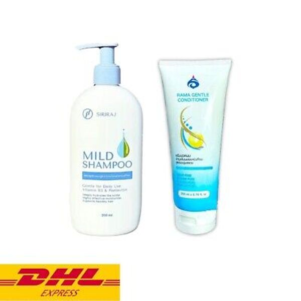 Siriraj Mild Shampoo + Rama Gentle Conditioner Prevent Hair Loss 200 ml SET
