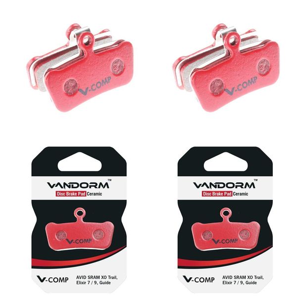 Vandorm 2 PAIRS Avid Trail, Elixir, Sram, V-COMP CERAMIC COMPOUND Disc Brake Pads