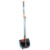 Casabella Quick 'n Easy Upright Broom and Dustpan Set, Gray/Orange