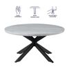 Steve Silver Keyla Engineered Wood Round Cocktail Table in Gray