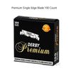 Derby Extra Premium Lord Single Edge Straight Razor Shaving Blades 400 Count