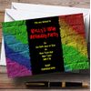 Fingerprint Designs Rainbow Graffiti Wall Personalised Party Invitations