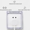 2 Pack Secure Socket Cover Box for Baby Safety and Home Security - Electrical Outlet & Plug Protector (White + Transparent)
