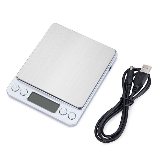Digital Gram Scale 500g 0.01g Food Scale, High Accuracy Kitchen Scale,  Multifunctional Stainless Steel Mini Pocket Scale with LCD Display Tare  Features, Silver 