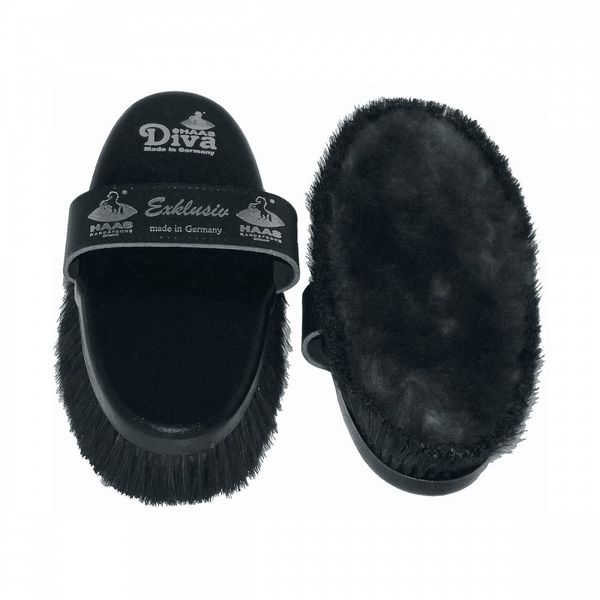 Haas Diva Exklusiv Horse Brush - Black