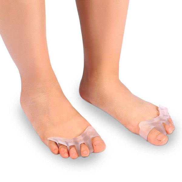 Pedimend Bunion Toe Separators - 2 Pairs | Toe Spacers, Toe Stretchers, Toe Straighteners | Toe Separator for Overlapping Toes | Stretches & Aligns Toes