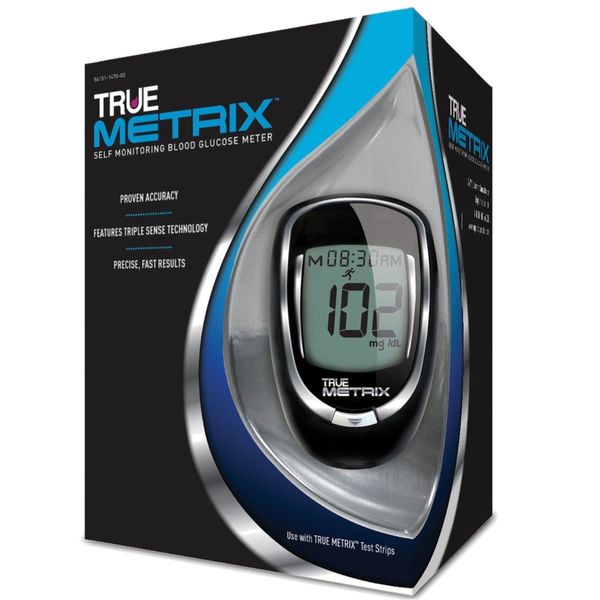 OWell TrueMetrix Blood Glucose Testing Kit. Includes: Meter, 10 Test Strips, 10 Lancets, Adjustable Lancing Device, Control Solution, Owners Log Book & Manual