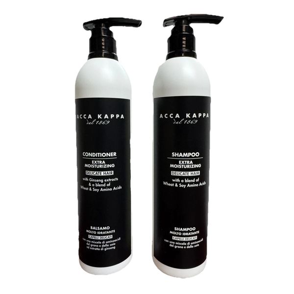 Acca Kappa White Moss Shampoo Conditioner Combo Pack Delicate Hair Pump Bottle