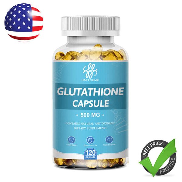 120 Glutathione Capsules 500mg Anti-Aging Skin Whitening Immune System Support