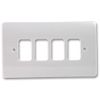 Grid Plus - 2 Gang, 4 Way Plate, Assembly Hardware Switch Components, 1 Piece Pack - K3634WHI