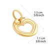 10k Solid Yellow Gold Heart Laser Cut Delicate Beautiful Round Charm Pendant