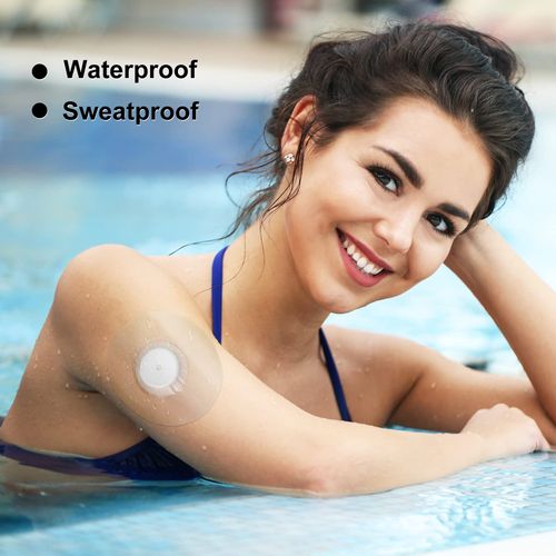 Freestyle Libre Plasters, Pack of 55 Waterproof & Breathable Stickers, Skin-Friendly & Fixation Plasters for Libre 1, 2 & 3 Sensor, 14 Days Transparent Adhesive Plasters