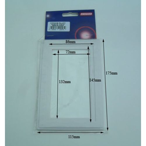 2 X 2 x Double light switch finger plate. White in colour