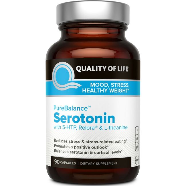 Pure Balance Serotonin - Stress & Mood Supplement - Quality of Life - 90 Count