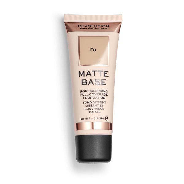 Makeup Revolution, Base opaca, Fondotinta, F8, 28ml