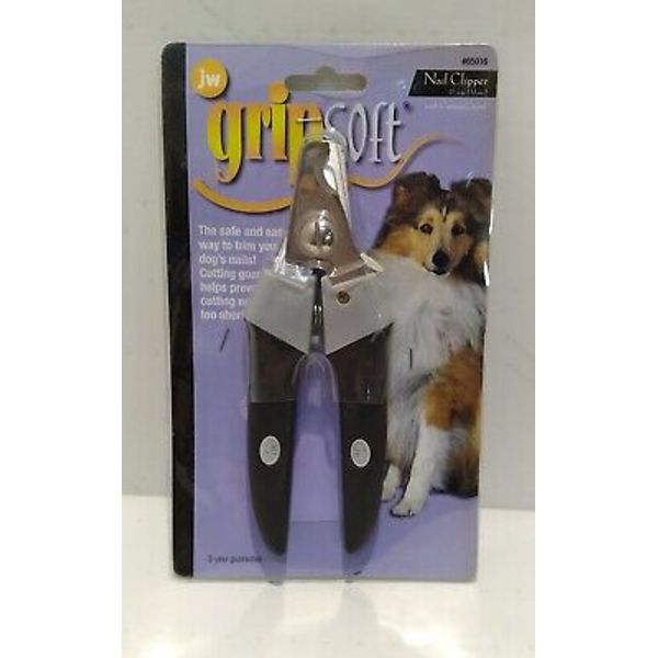 JW Grip Soft PET NAIL CLIPPER with Cutting Guard - LARGE DELUXE #65016 - NEW!