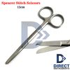 Spencer Stitch Scissors Surgical 13cm STR Littauer Blunt/Hook Tip Suture Removal