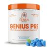 Genius Pre Workout -  Blue Raspberry - 11.35 oz Caffeine-Free USA Made Exp. 2026