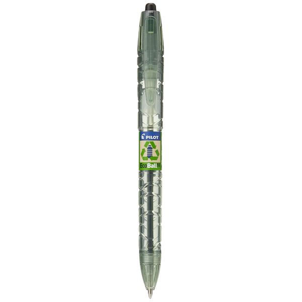 Pilot Ecoball Recycled Ballpoint Medium, Black, Pack of 10