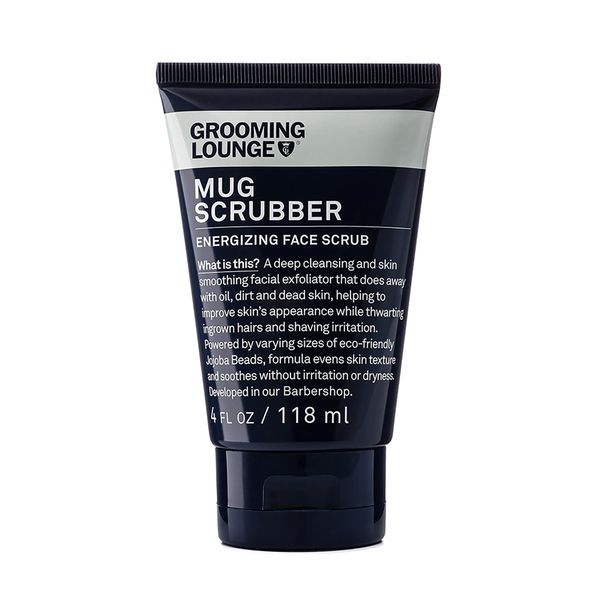 Grooming Lounge Mug Scrubber Face Scrub - Provides Safe and Gentle Exfoliation - Extracts Dug in Dirt and Oil - Uproots Ingrown Hairs - Improves Skin Softness and Appearance - Cruelty Free - 4 oz