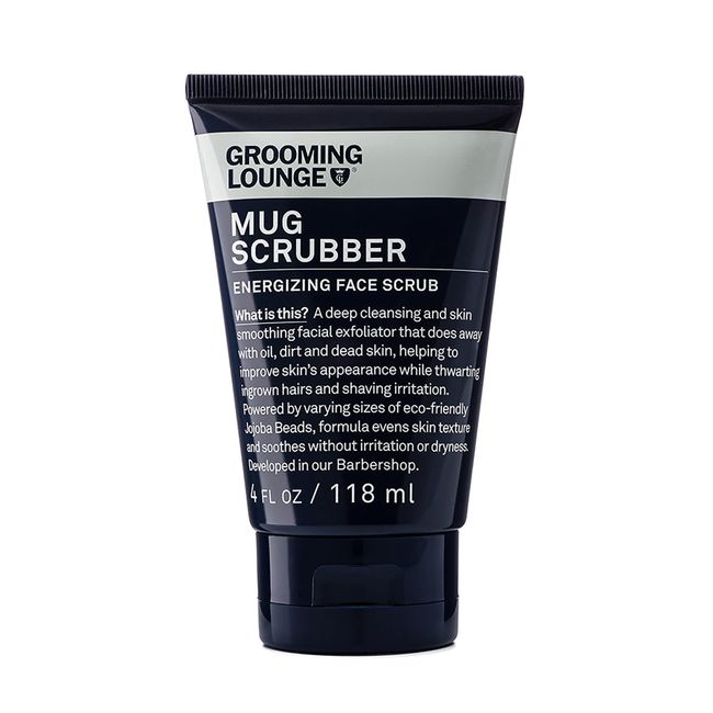 Grooming Lounge Mug Scrubber Face Scrub - Provides Safe and Gentle Exfoliation - Extracts Dug in Dirt and Oil - Uproots Ingrown Hairs - Improves Skin Softness and Appearance - Cruelty Free - 4 oz