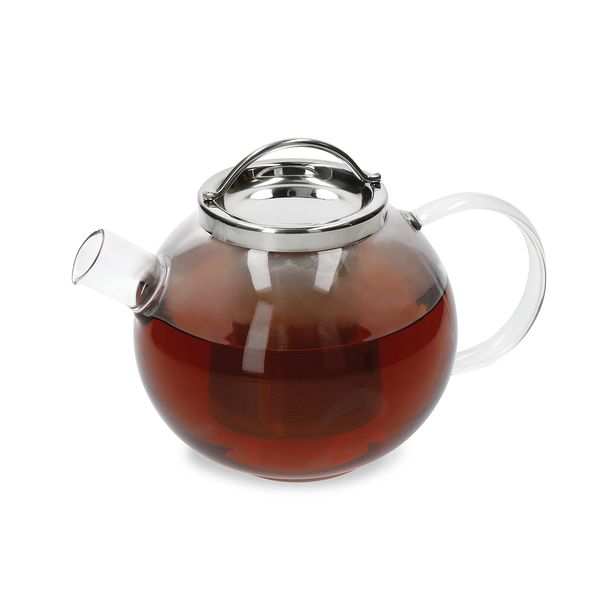 La Cafetière Darjeeling Loose Leaf Glass Teapot with Stainless Steel Infuser, 1 litre