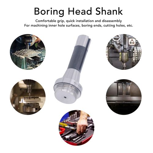 High Carbon Steel Boring Head Shank R8‑1‑1/2‑18UNF‑7/16 for Precision Milling Operations
