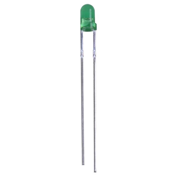 LED, 3MM, Pure Green, DIFFUSED, 10 Pack, LED Opto-Electronics, LED Single Colour Qty X 10