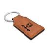 iPick Image Compatible with RAM 1500 Logo Rectangular Brown Leatherette Key Chain