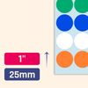 600 Pack, 25mm Coloured Round Dot Stickers Sticky Labels - 5 Colours