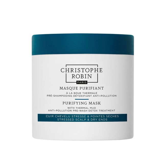 Christophe Robin Purifying Pre-Shampoo Mud Mask With Thermal Mud - Pre-Wash Oily Scalp Treatment 8.4 fl. oz