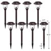 8 Pack Solar Pathway Lights Outdoor Waterproof Bright LED Solar Landscape Lights