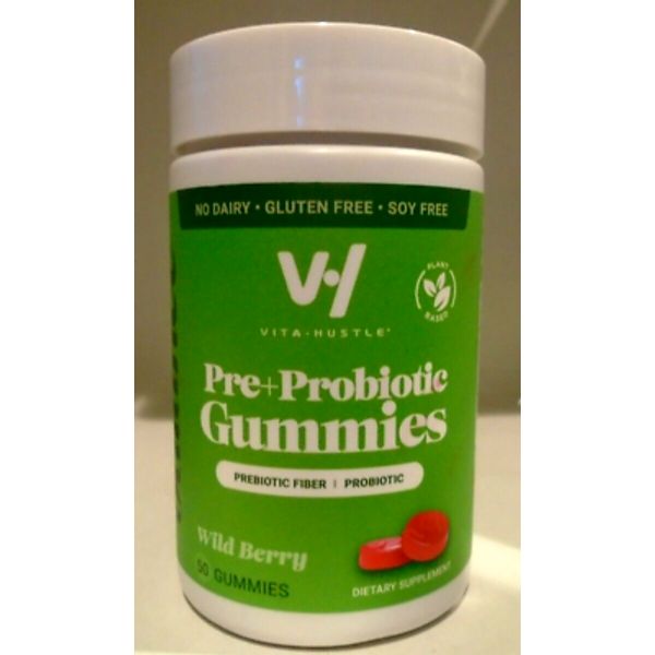 Vita Hustle Balance Pre + Probiotic Gummies Wild Berry 50 Gummies
