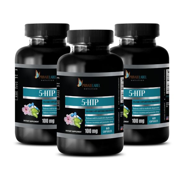 5-HTP 100mg - 5-Htp Powder Extract Tablets - 3 Bottles