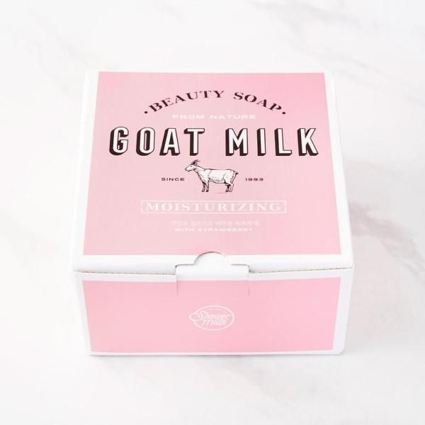 Aekyung Shower Mate Goat Milk Strawberry Soap 90g*12
