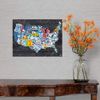 CANVAS ON DEMAND USA License Plate Map Wall Decal, Car Artwork