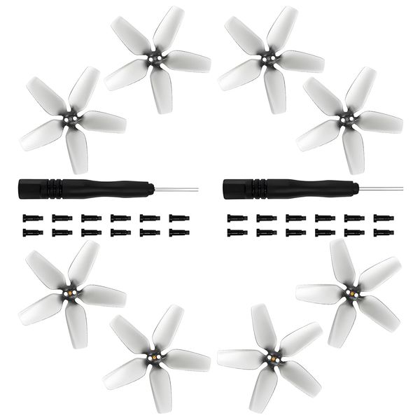 Tosiicop 8Pcs Avata Propellers Replacement Prop Blades Low Noise 2925s Wings for DJI Avata Drone Accessories Exclusive Screws & Screwdrivers