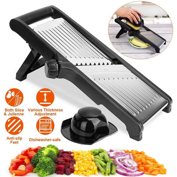 Adjustable Food Slicer Vegetable Slicer Cutter Stainless Steel Kitchen Julienne