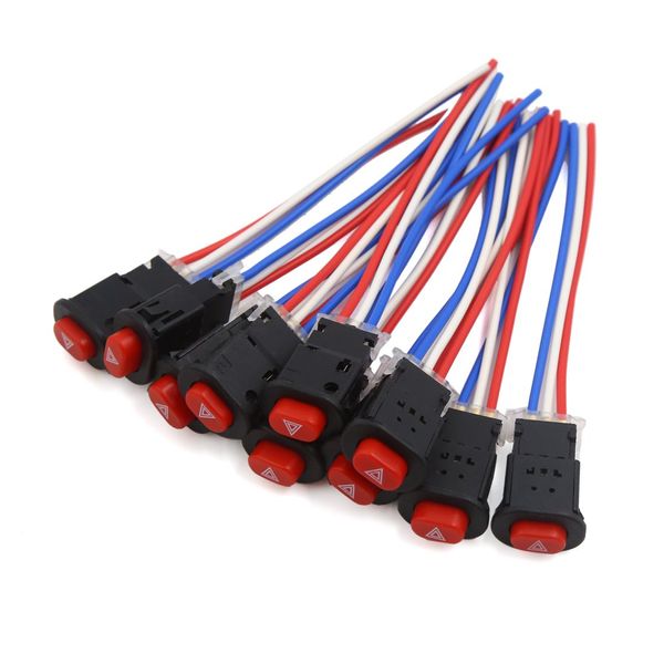 uxcell Universal Motorcycle Dual Flashing Warning Switch Button Controller Replacement 10 Pcs