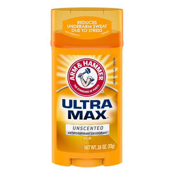 ARM & HAMMER Essentials Deodorant- Unscented- Solid Oval- Made with Natural Deodorizers- Free From Aluminum, Parabens & Phthalates, 2.5 Oz