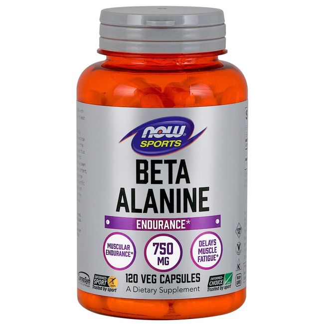 NOW Foods Beta-Alanine, 750 mg, 120 Capsules