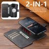 JCGOOD iPhone 15 Pro Max Case Notebook Type Separable 2 in 1 Detachable MagSafe Compatible Phone 15pro Case Notebook Card Storage Mug Safe Wireless Charging Compatible iPhone 15pro Case Stand Function